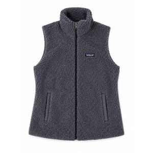 Patagonia Los Gatos Fleece Vest Womens XL Charcoal Grey Full Zip 25216 High Pile